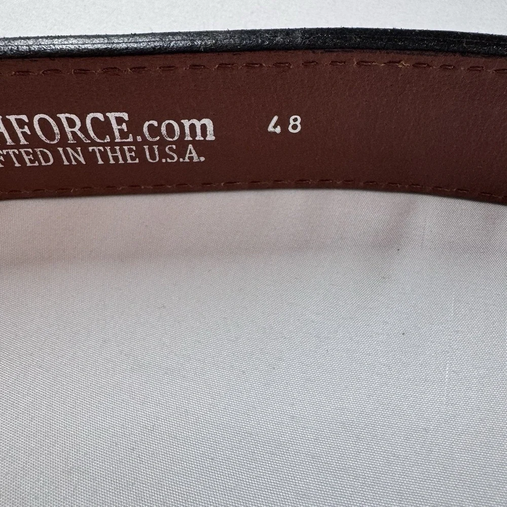 Daltech Force Thick Brown Full Grain Leather Gun Belt Sz 48 Handcrafted 46-52